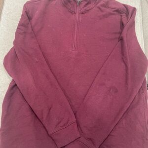 Ben Hogan Men's Burgundy Half-Zip Sweater